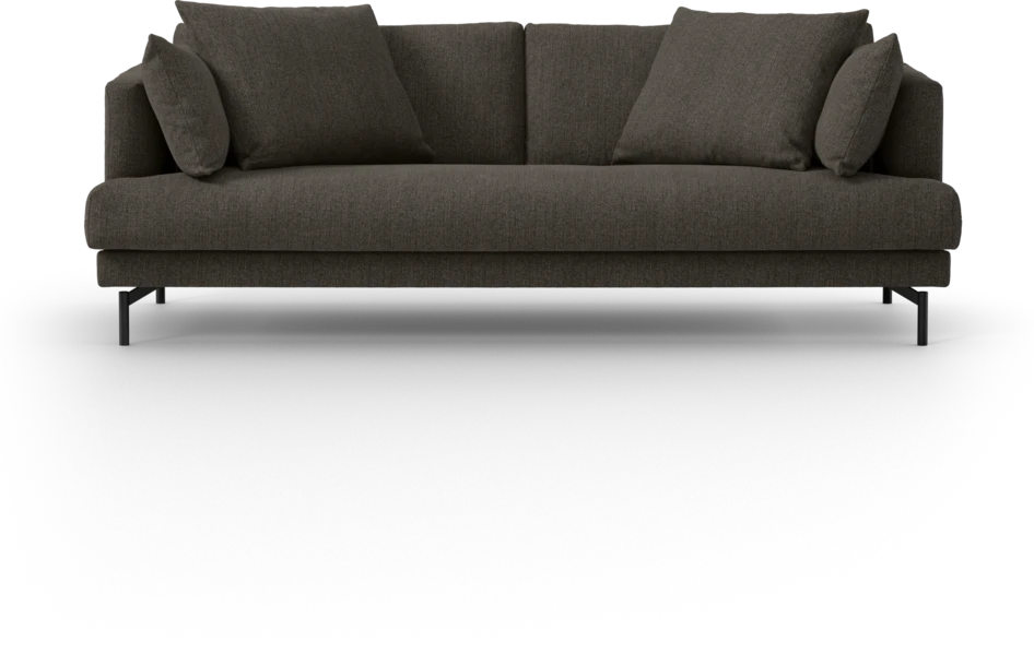 Harper - 3-sits soffa, hel dyna - Brun