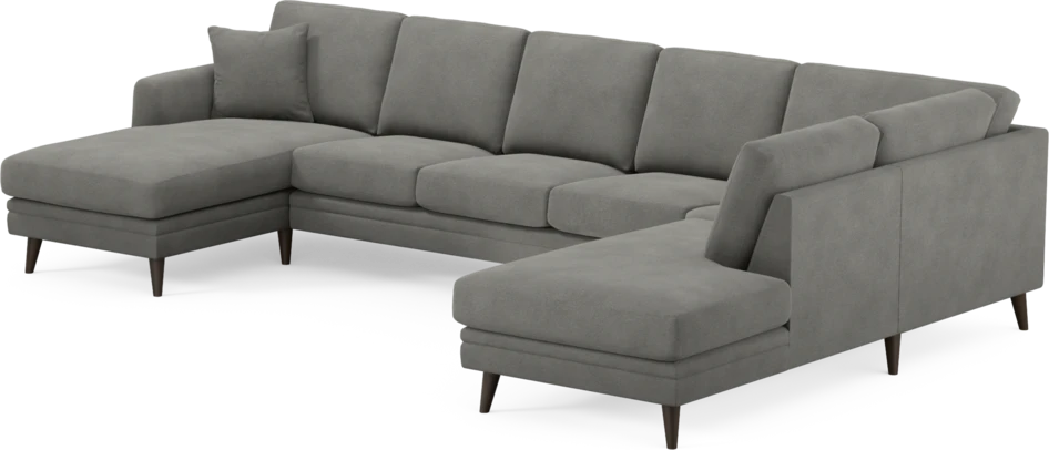 Eden - 3-sits soffa med schäslong vänster och divan höger - Grå