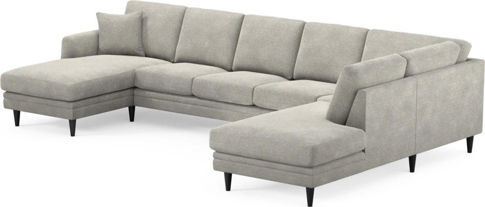 Eden - 3-sits soffa med schäslong vänster och divan höger - Grå
