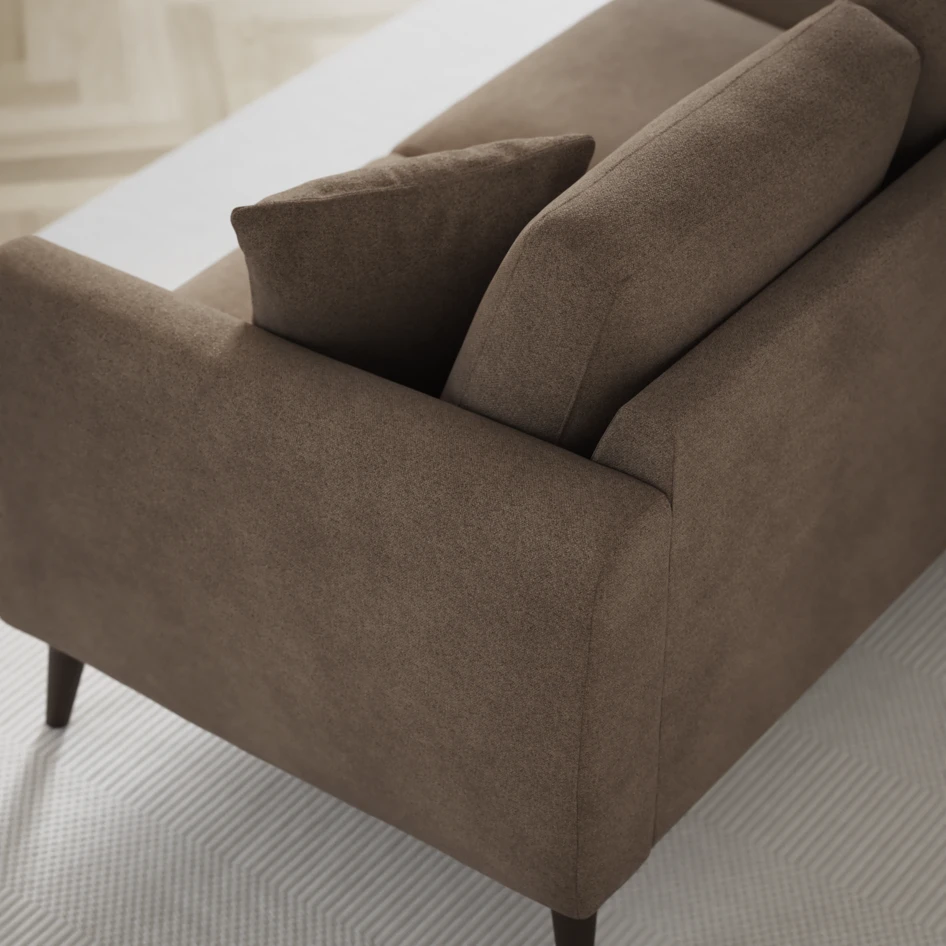 Eden - 3-sits soffa med divan vänster och schäslong höger - Brun