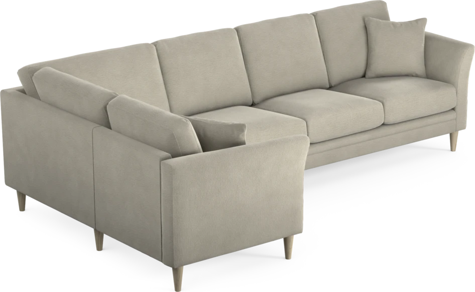 Eden - Hörnsoffa, 1+3-sits - Brun