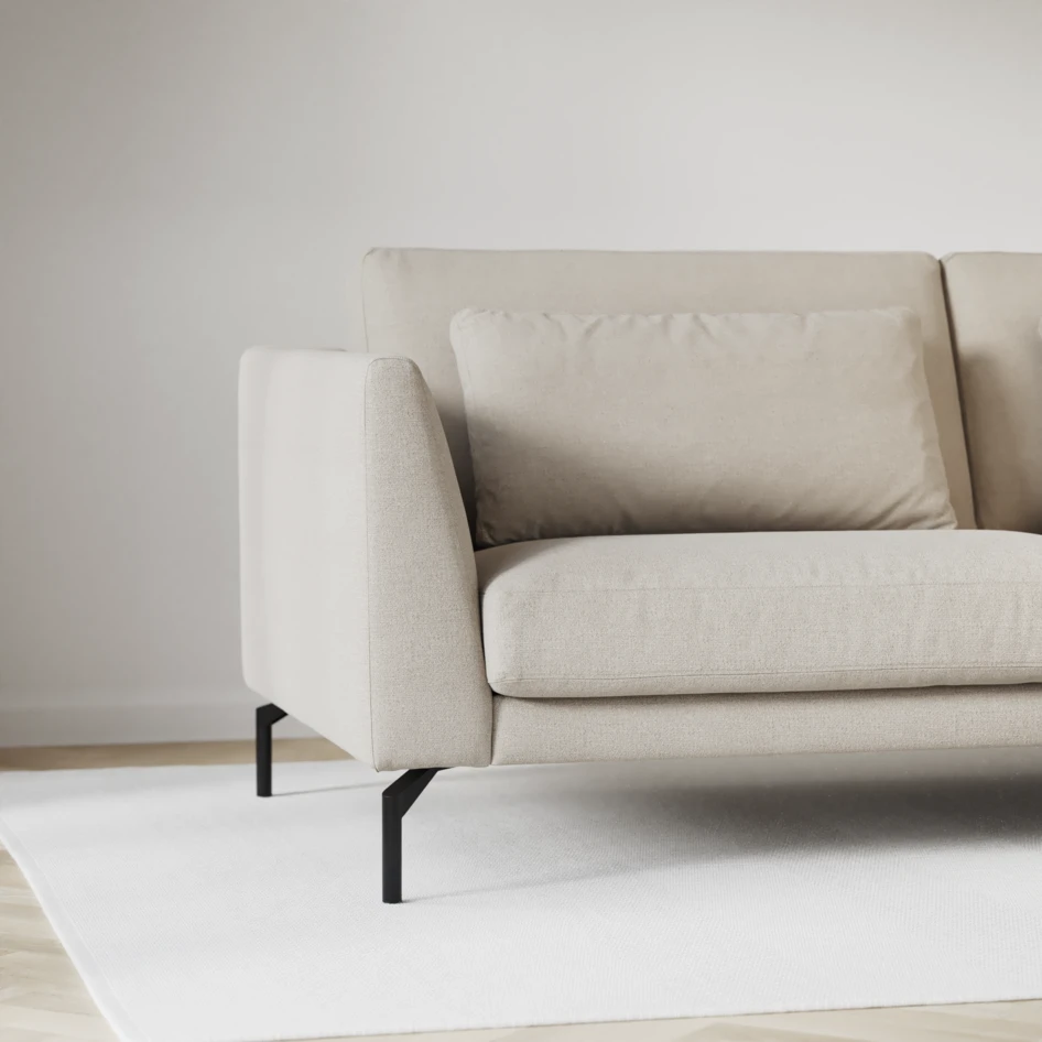 Willow - 4-sits soffa med divan höger, fast klädsel - Beige