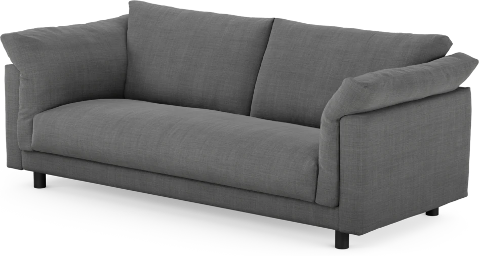 Cherrie - 2,5-sits soffa, hel dyna, fast klädsel - Grå