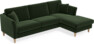 Eden - 2,5-sits soffa med schäslong - Grön