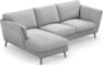 Madison Lux - 2-sits soffa med schäslong vänster - Grå