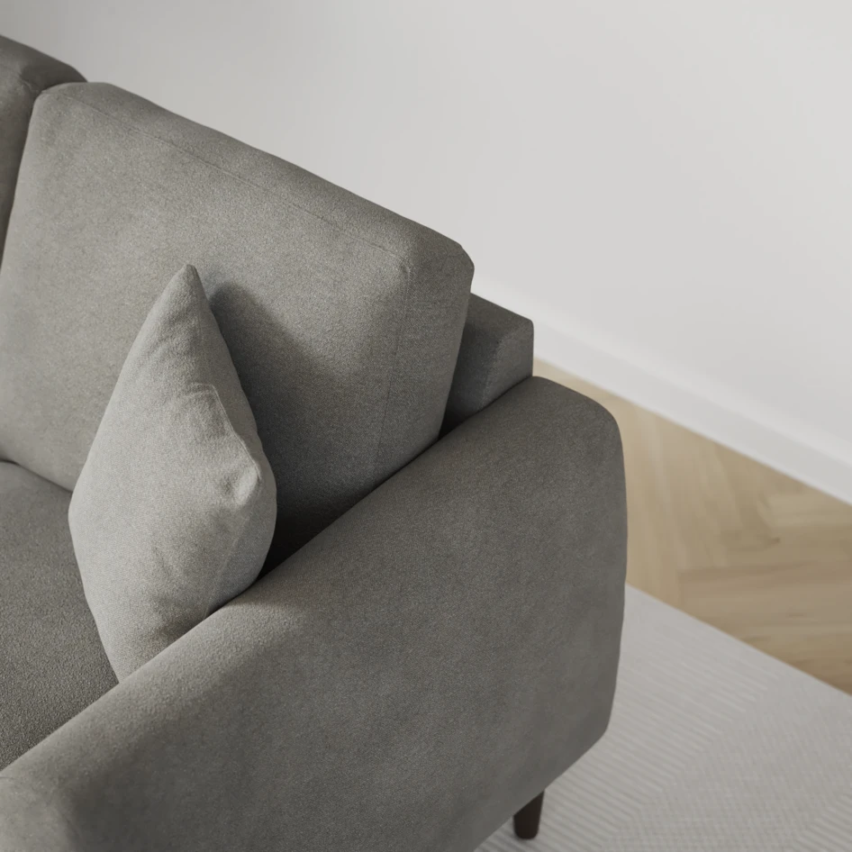 Eden - 3-sits soffa med divan vänster och schäslong höger - Grå