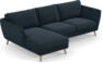 Madison Lux - 2-sits soffa med schäslong vänster - Blå