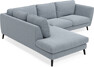 Madison - 2-sits soffa med divan vänster - Blå