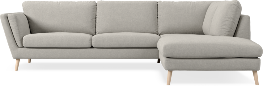 Madison Lux - 3-sits soffa med divan höger - Grå