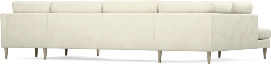 Bridge - 3-sits soffa med divan vänster och schäslong höger - Vit