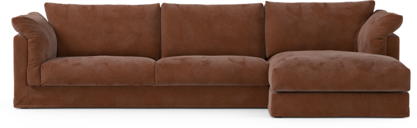 Cherrie Klädsel - Klädsel till 3-sits med schäslong höger - Orange