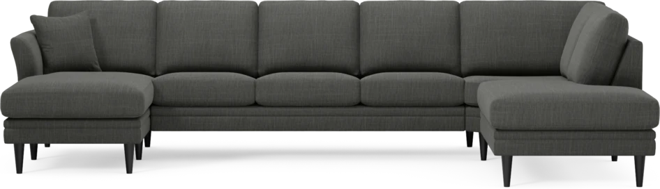 Eden - 3-sits soffa med schäslong vänster och divan höger - Grå