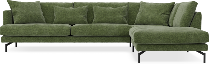 Harper - 3-sits soffa med divan höger - Grön