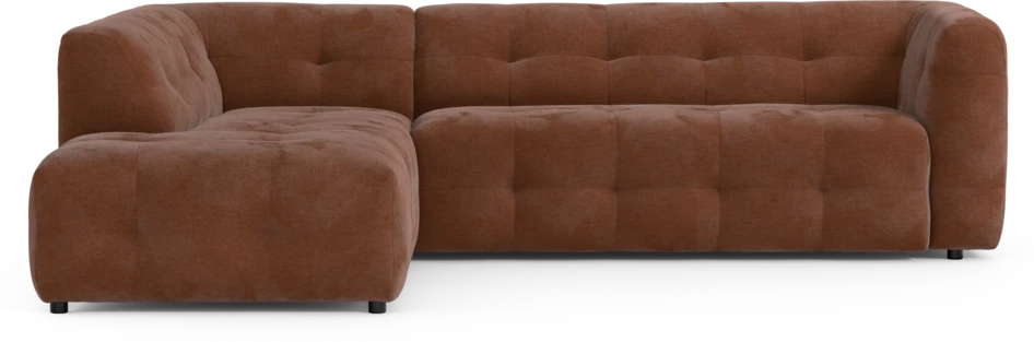 Bella - 3-sits soffa med divan vänster - Orange