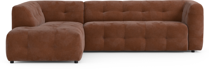 Bella - 3-sits soffa med divan vänster - Orange