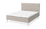 Sense Delux - Ramsäng, dubbelsäng med bäddmadrass Dream Delux vit, 160 cm - Beige