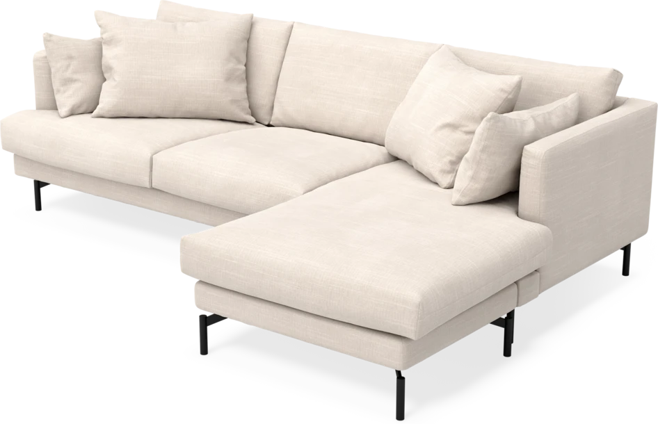 Harper - 4-sits med schäslong höger  - Beige