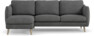 Madison Lux - 2-sits soffa med schäslong vänster - Vit