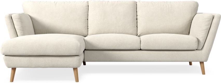 Madison Lux - 2-sits soffa med schäslong vänster - Vit