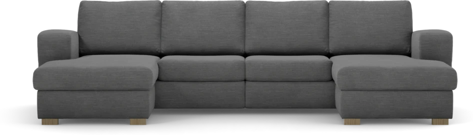 Friday - 2-sits soffa med två schäslonger - Grå