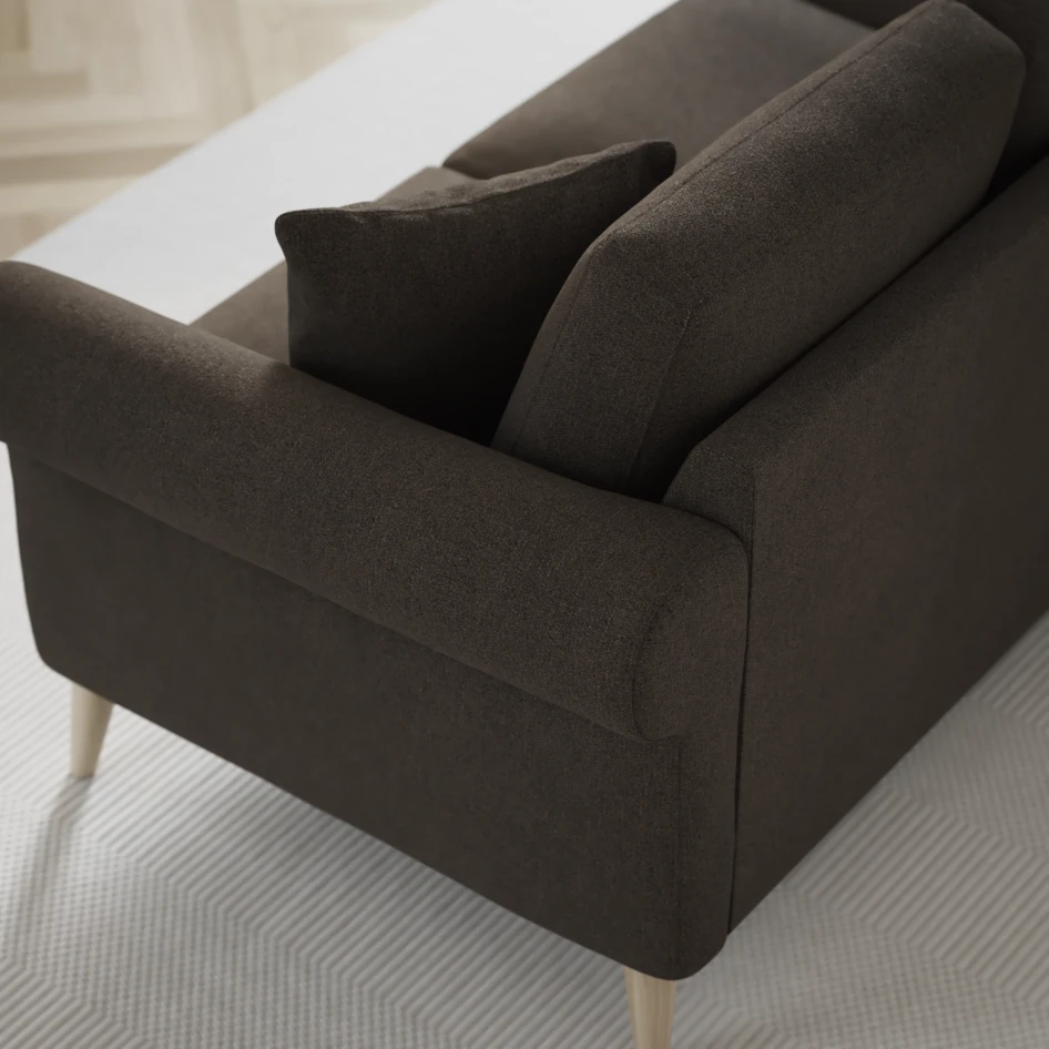 Eden - 3-sits soffa med divan vänster och schäslong höger - Brun