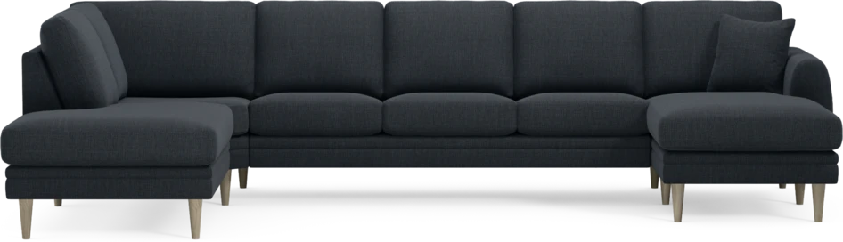 Eden - 3-sits soffa med divan vänster och schäslong höger - Blå
