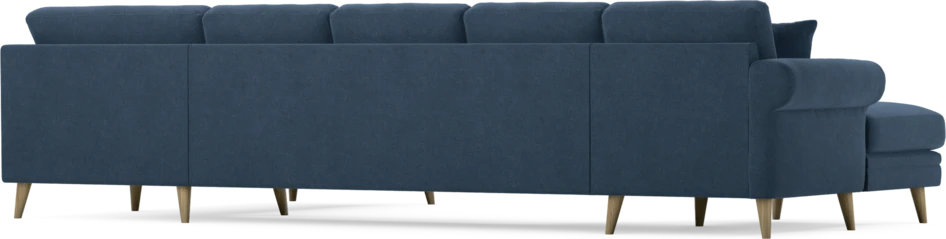 Eden - 3-sits soffa med schäslong vänster och divan höger - Blå