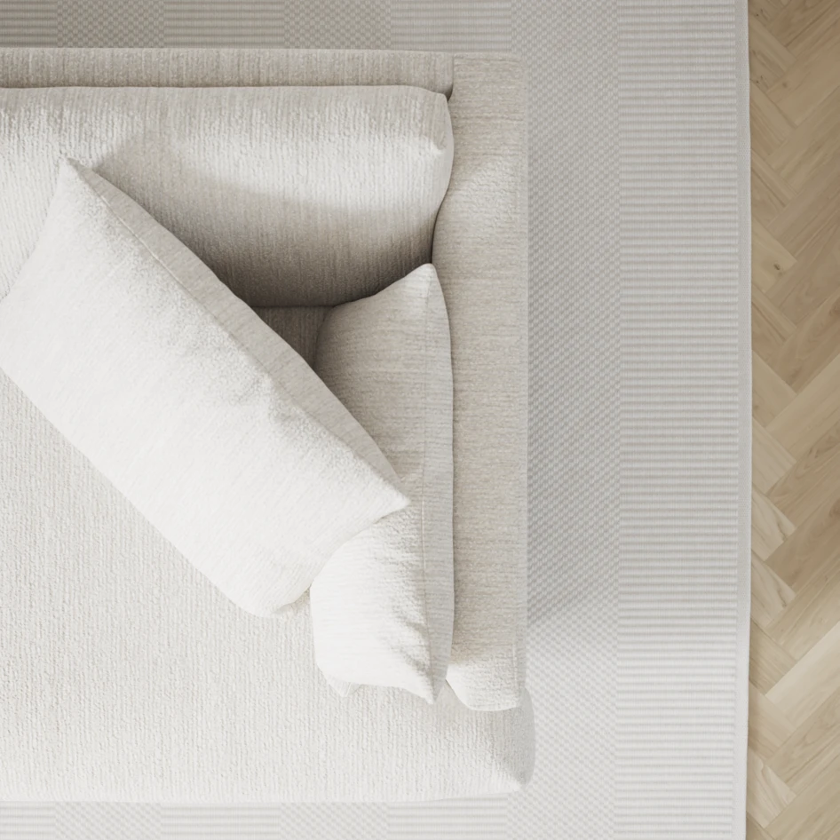 Harper - 3-sits soffa, hel dyna - Vit