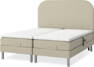 Roma Family - Ställbar säng, dubbelsäng med bäddmadrass och sänggavel slät, B 160-180 - Beige