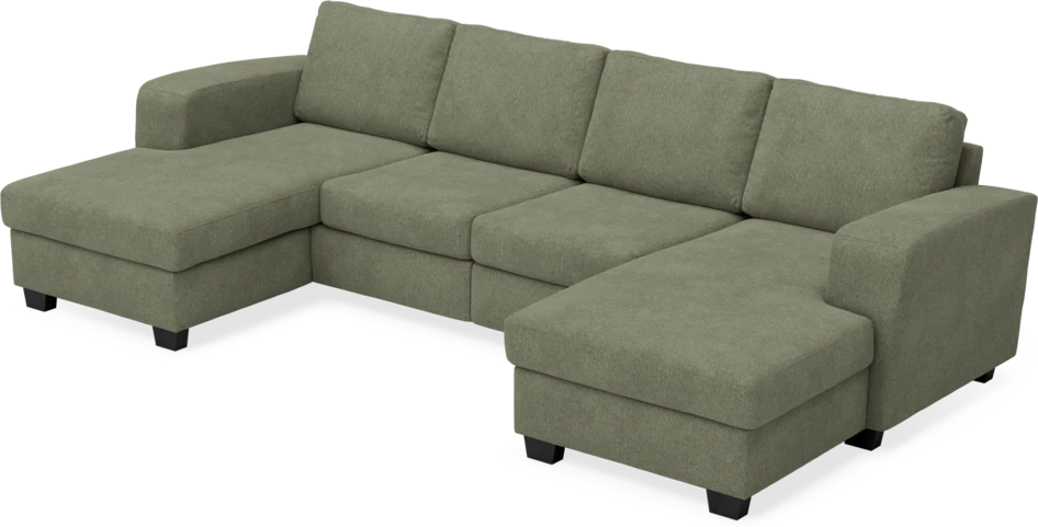 Friday - 2-sits soffa med två schäslonger - Vit