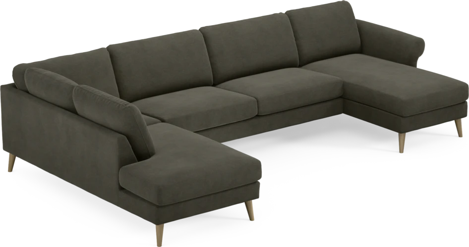 Bridge - 3-sits soffa med divan vänster och schäslong höger - Grå