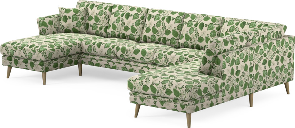 Eden - 3-sits soffa med schäslong vänster och divan höger - Flerfärgad