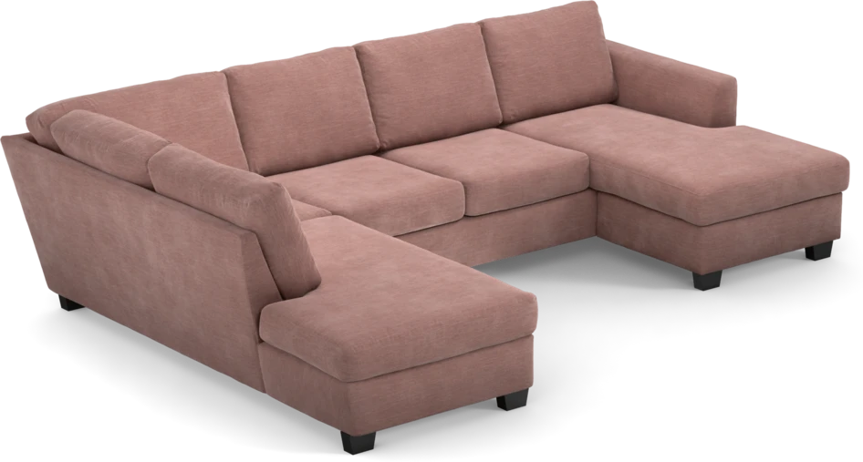 Friday - 3-sits soffa med divan vänster och schäslong höger - Rosa