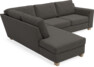 Friday - 2,5-sits soffa med divan vänster - Grå