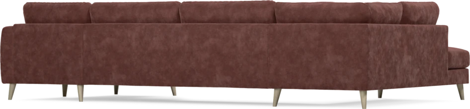 Bridge - 3-sits soffa med divan vänster och schäslong höger - Röd