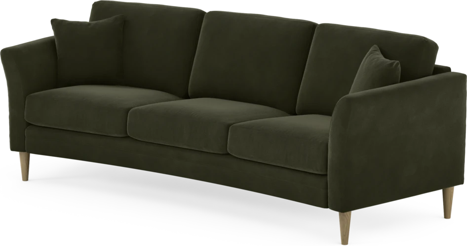Eden - 3-sits soffa svängd - Grön