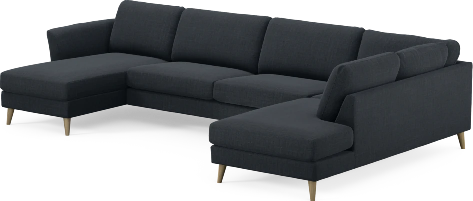 Bridge - 3-sits soffa med schäslong vänster och divan höger - Blå