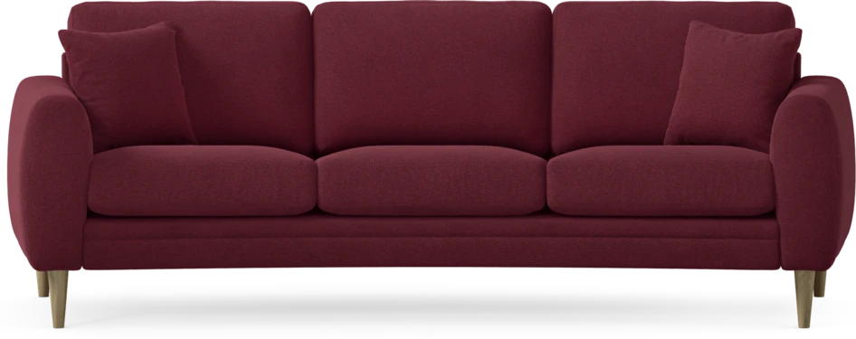 Eden - 3-sits soffa svängd - Röd