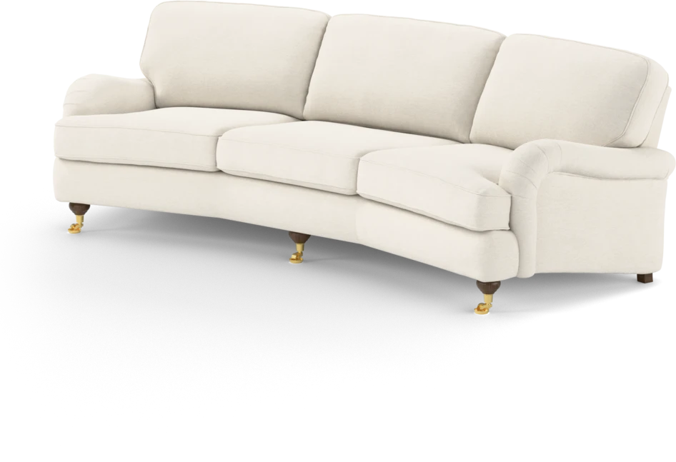 Oxford - 3-sits soffa svängd - Vit