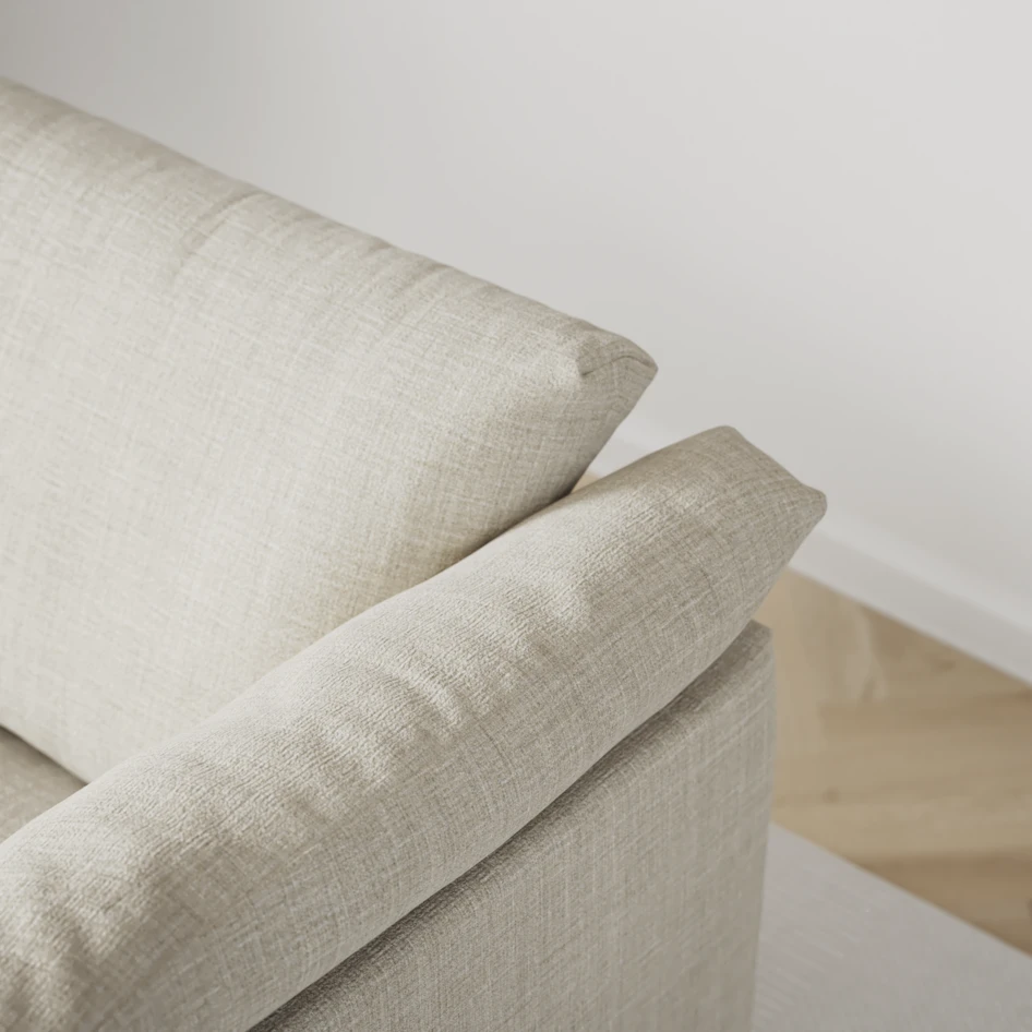 Cherrie - 3-sits soffa, fast klädsel - Beige