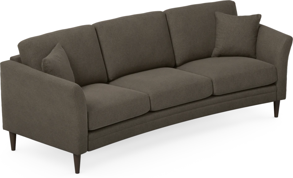 Eden - 3-sits soffa svängd - Brun