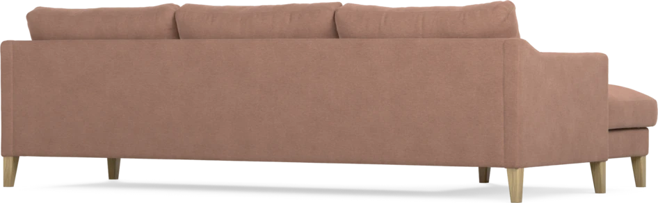 Winston - 3-sits soffa med schäslong, vändbar - Rosa