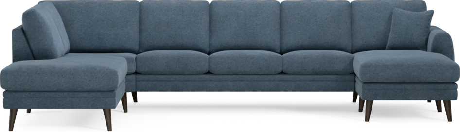 Eden - 3-sits soffa med divan vänster och schäslong höger - Blå
