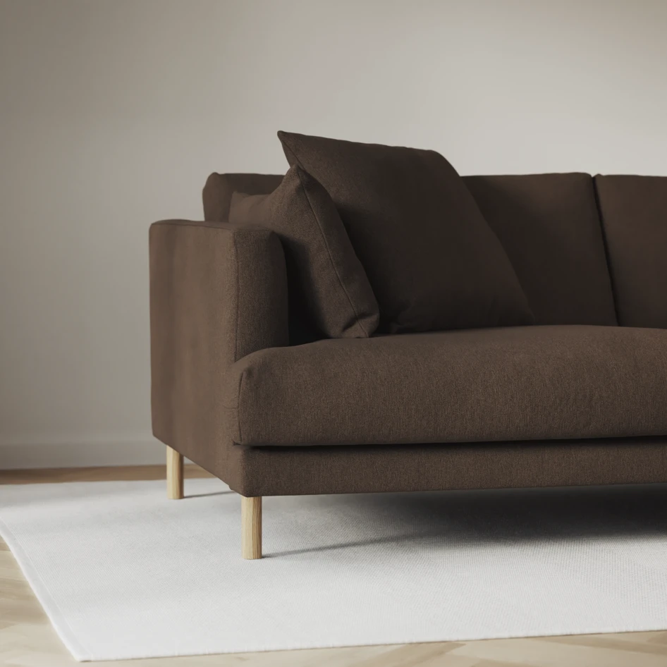 Harper - 3-sits soffa - Brun