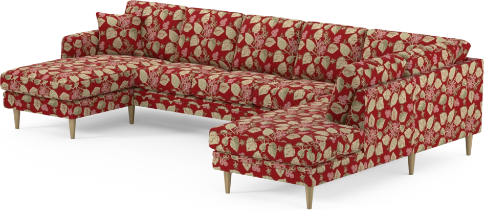 Eden - 3-sits soffa med schäslong vänster och divan höger - Flerfärgad
