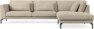 Willow - 3-sits soffa med divan höger, fast klädsel - Beige