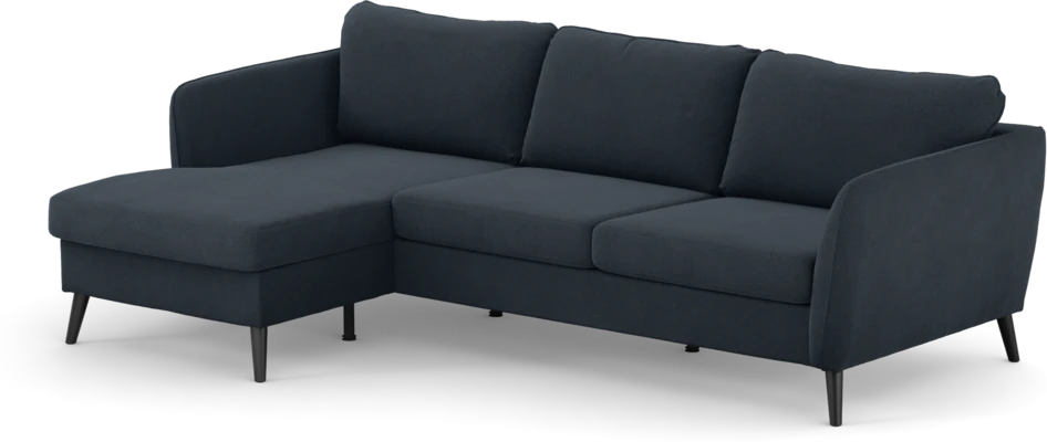 County - 3-sits soffa med flyttbar schäslong - Blå