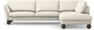 Madison Lux - 3-sits soffa med divan höger - Vit