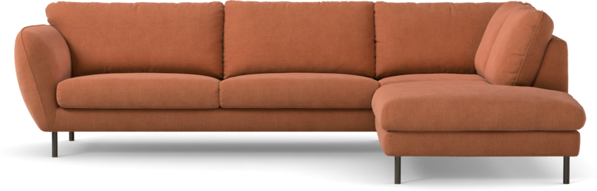 Madison Lux - 3-sits soffa med divan höger - Orange