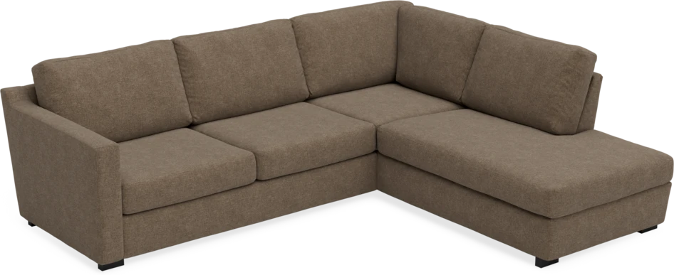 Friday - 2,5-sits soffa med divan höger - Brun